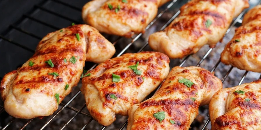 Perfectly grilled chicken breast on plate
