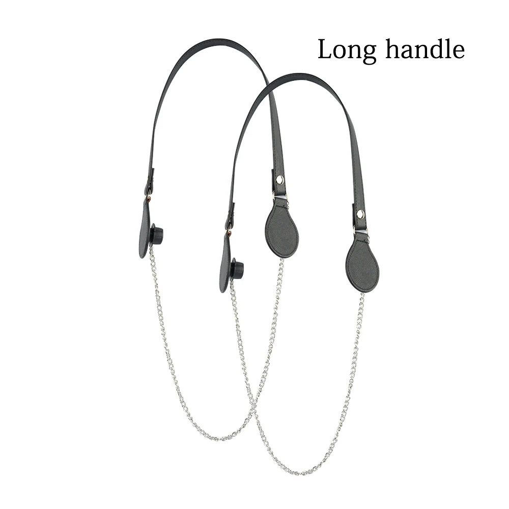 

2019 new 1 Pair long colorful Flat PU Belt Drop End with Long Chain OBag Handles For Obag EVA Obag Women Bag Shoulder HandBag