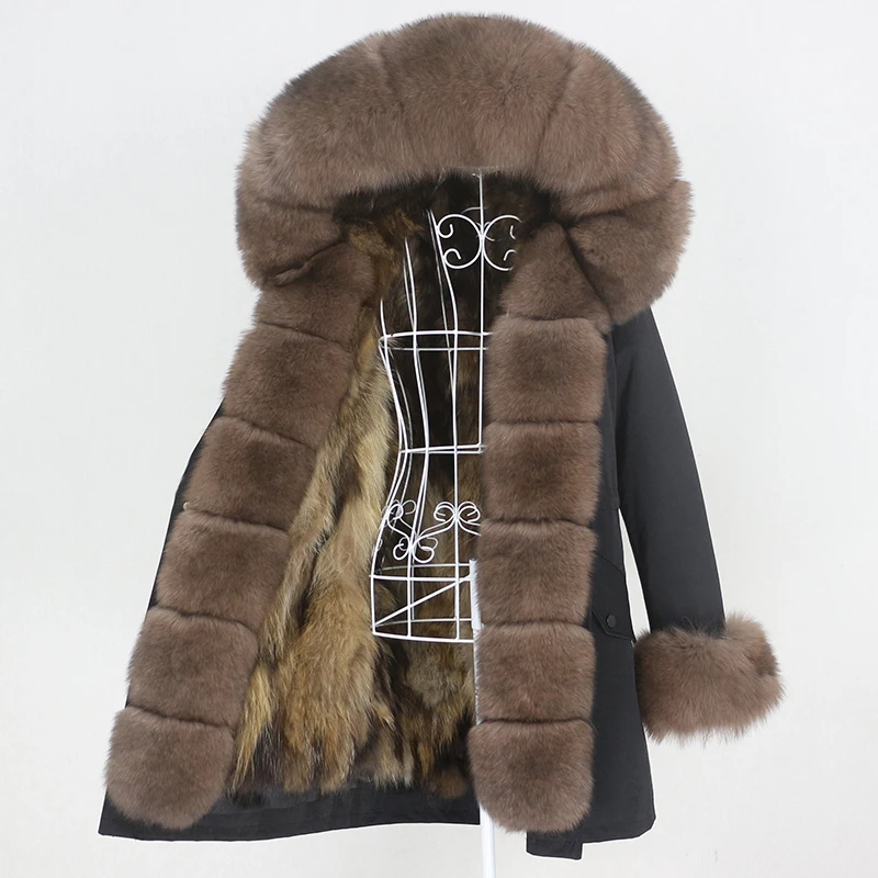 

OFTBUY 2021 Long Waterproof Parka Winter Jacket Women Real Fur Coat Hood Natural Raccoon Fox Fur Outerwear Streetwear Detachable