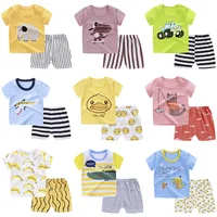 

Children's Pajamas Set Short Sleeve Sleepwear Pajamas Suit Cotton Printed Children's Loungewear