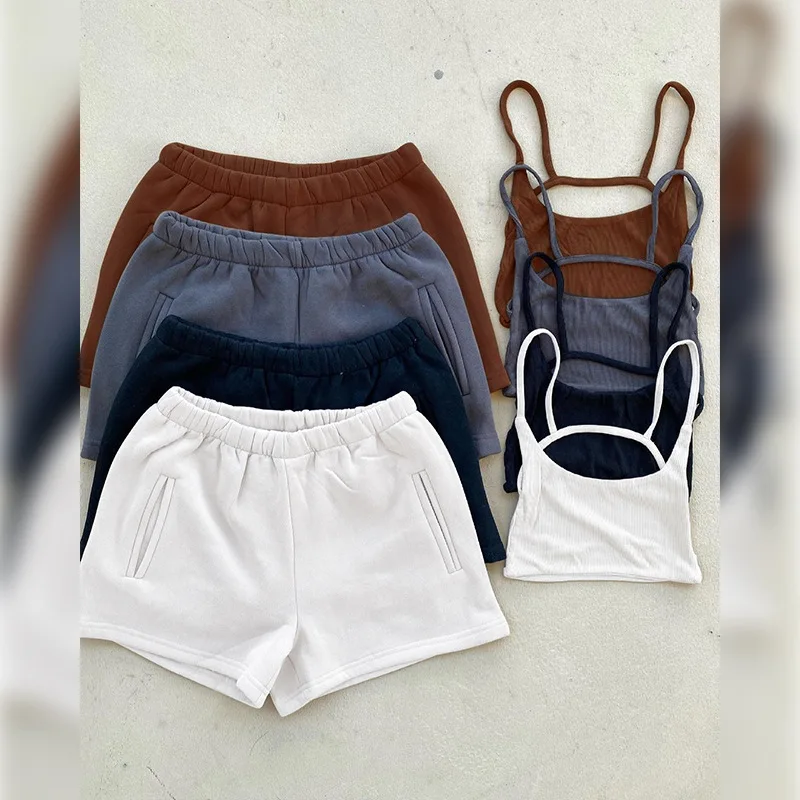 

Best Seller 2021 Casual Ladies 2 Piece Tube Top Short Sets Summer Shorts Girls Summer Stylish Sexy Two Piece Set Crop Top