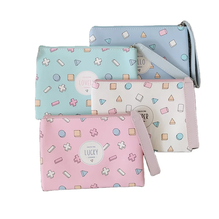 

Digital Print PU Leather Travel Cosmetic Bag For Women