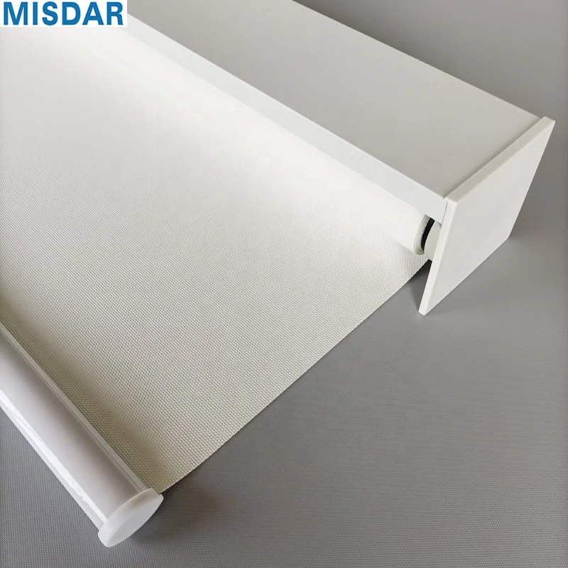 Bedroom Blackout Smart Electric Roller Shade With Remote Solar Powered Automation Indoor Motorized Roller Blinds for Window