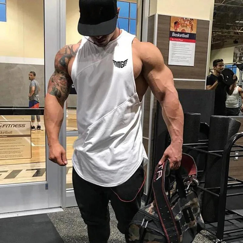 

Summer Patchwork Black and White O Neck Sleeveless Blank Men T Shirts, In available