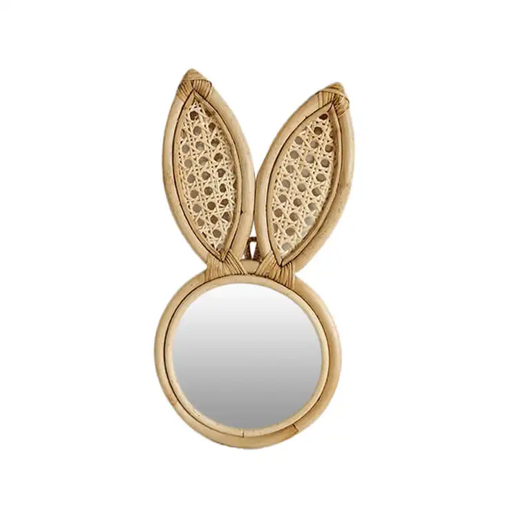 

Indoor Handmade Decorative Rabbit Ears Mirror for Home Decor