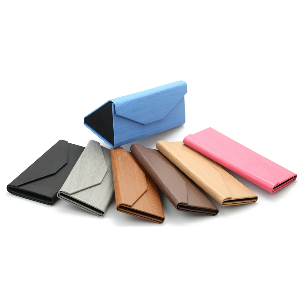 

Leather foldable folding glasses sunglasses case