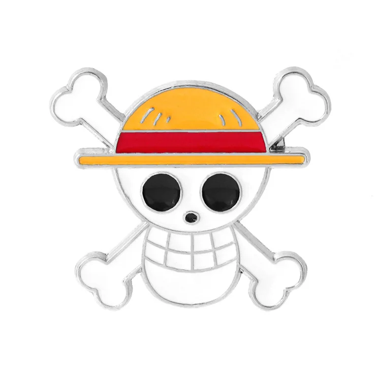 动漫单件胸针金属珐琅别针水果 sabo 路飞徽章夹克珠宝别针