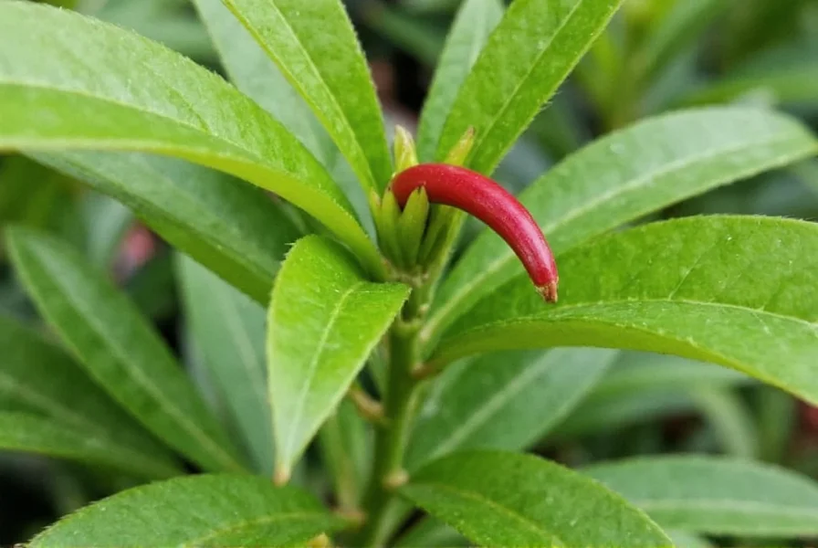 Clove plant showing mature tree with characteristic flower buds