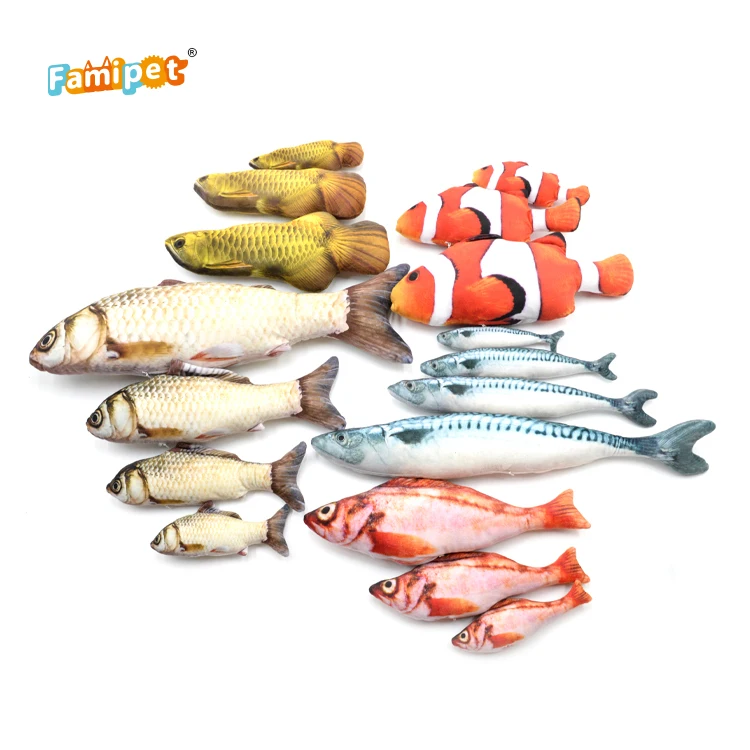 

Factory Direct Sale Moving Fish Shape Dancing Cat Toys Fish for Cats Interactive Cat Toy Fish, Yellow,orange,blue,red