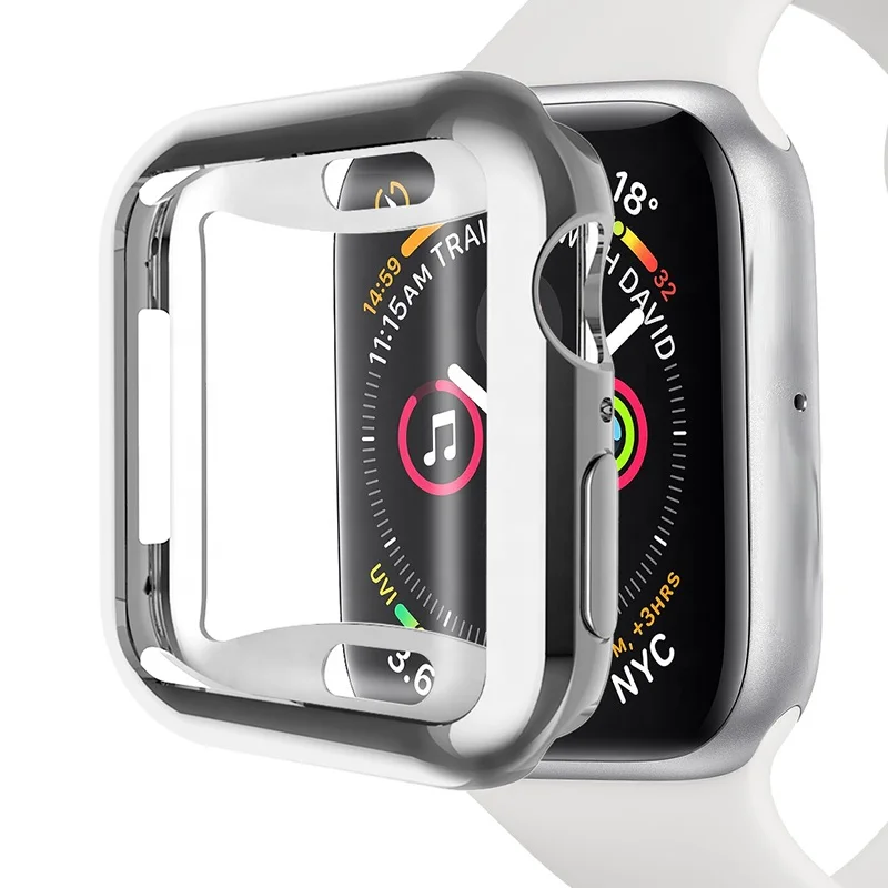 

Wholesale Fashion Factory Supply Sport Smart Watch Accessories and Parts Protective TPU Case for Apple Watch 4, Clear/black/rose pink/silver/rose gold/gold