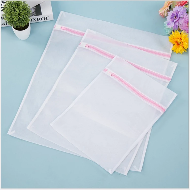 

Customizable Travel 40x 50cm Eco-friendly Material Small Size Square Laundry Mesh Bag Set