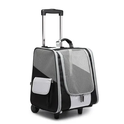 

Airline Approved Pet Carrier Roller Design Pet Rolling Carrier Bag with Wheels for Dog Cat on Mute Wheels