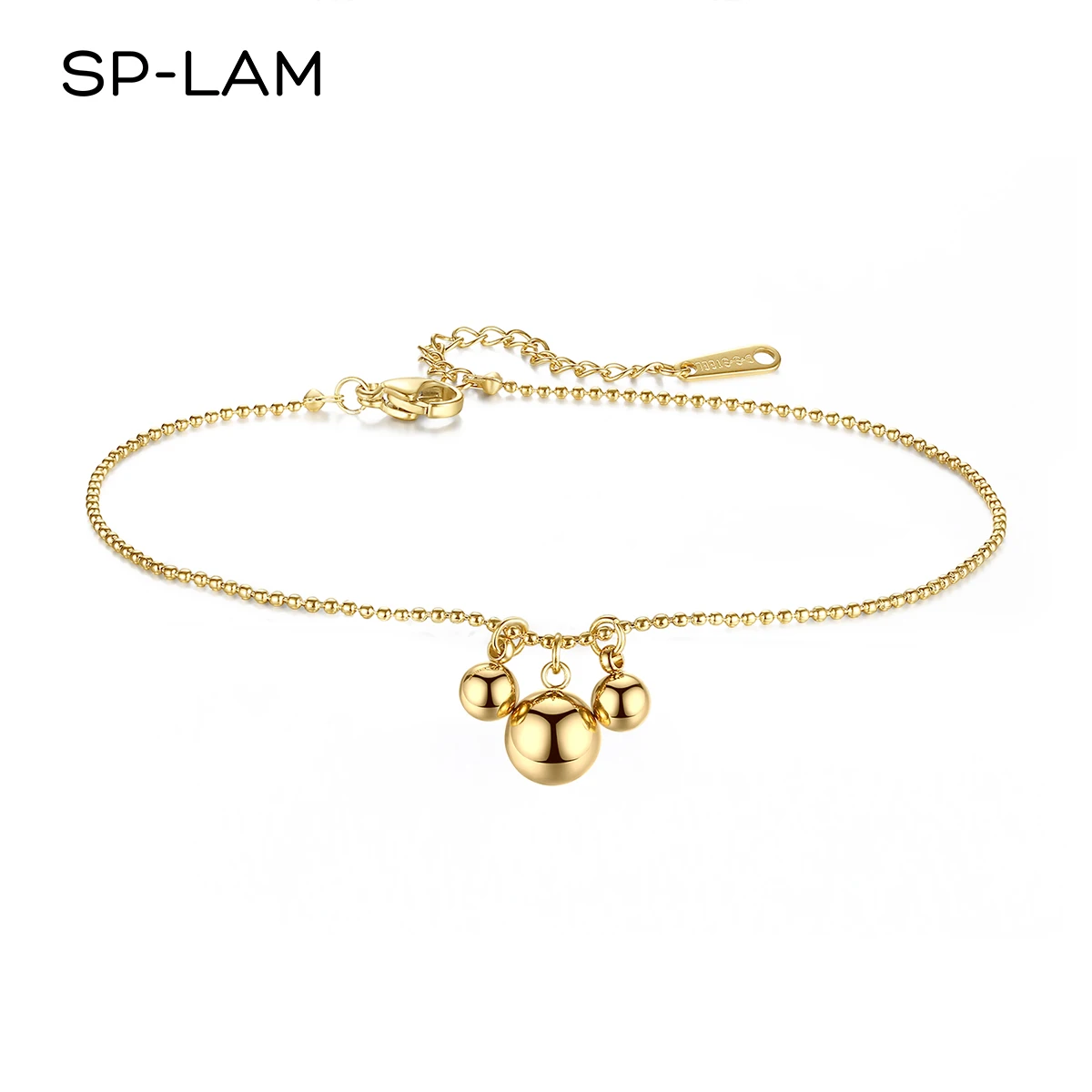 

SP-LAM Three Ball Stainless Steel Ankels with Charms Foot Jewelry Bracelet Anklet for Girls