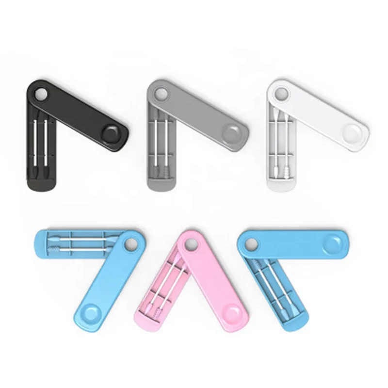 

Reusable Portable Silicone Cotton Bud, White/gray/blue/black/pink
