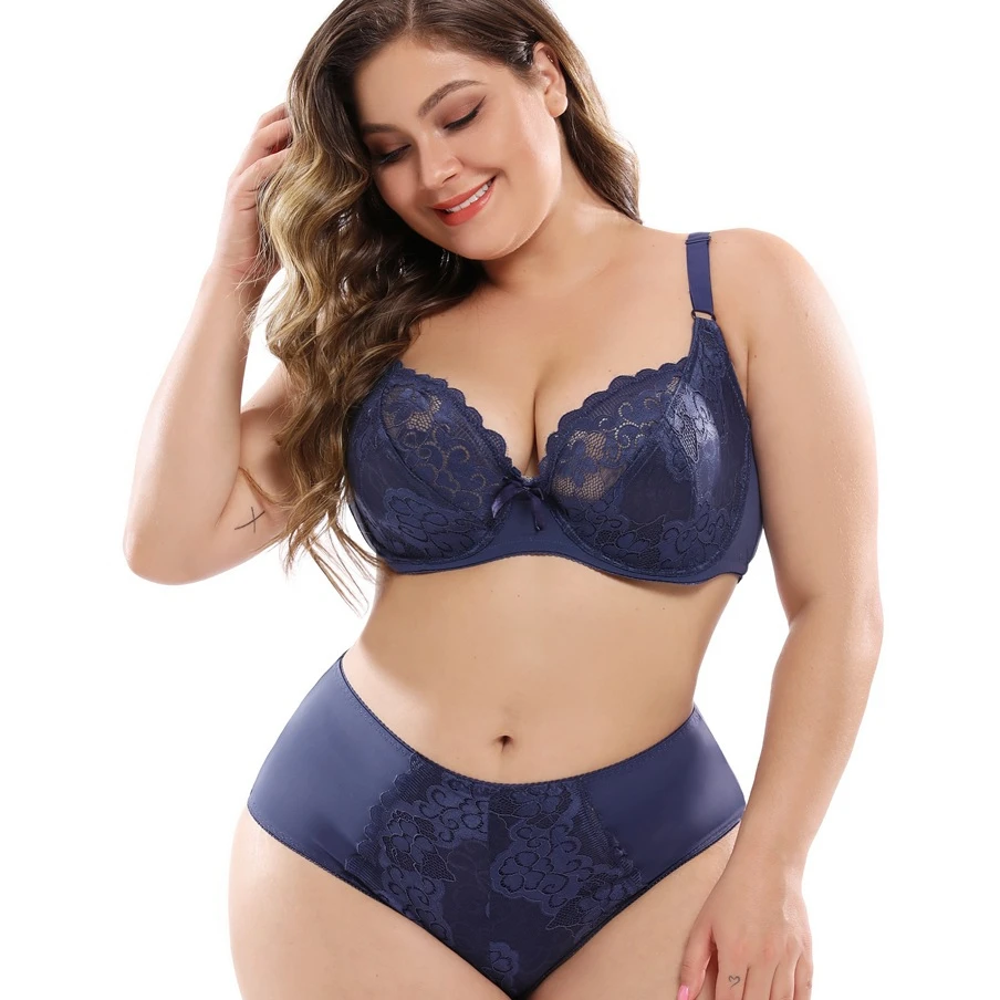 

Lace Nylon 2 Piece Sets Women plus size Bra and Panty Sets bra set lingerie, Picture