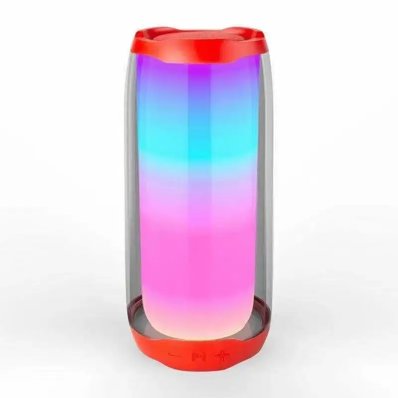 

New colorful wireless speaker with LED light BT 5.0/USB/AUX/high quality wireless waterproof speaker