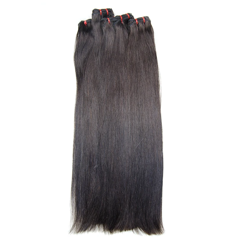 

Angelbella Natural Straight Unprocessed Natural Black Color 100% Brazilian Virgin Human Hair Weft Hair Weaving 100g Each Bundles