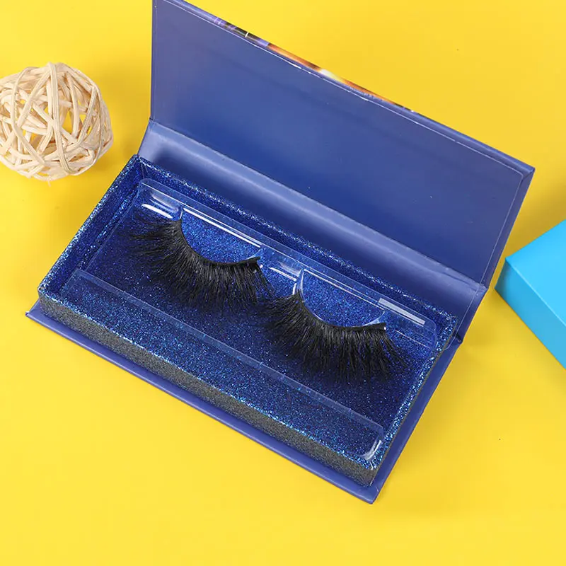 

wholesale 25mm 30mm 3d fluffy eyelashes 100% real mink eyelash vendor customized lashbox packaging full strip lashes extension