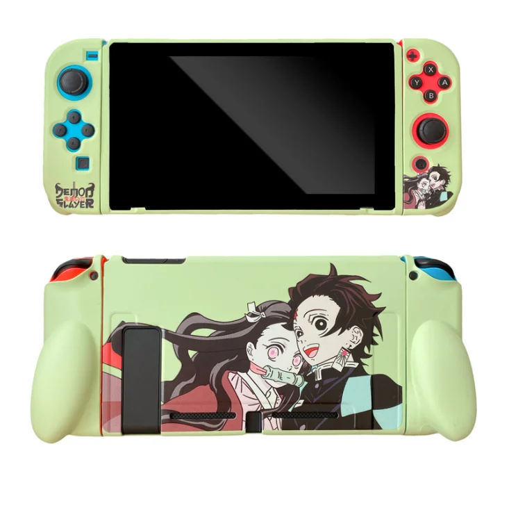 

Demon Slayer hand grips silicone cartoon case waterproof softcase grips for Switch Console for Joy-con switch controller