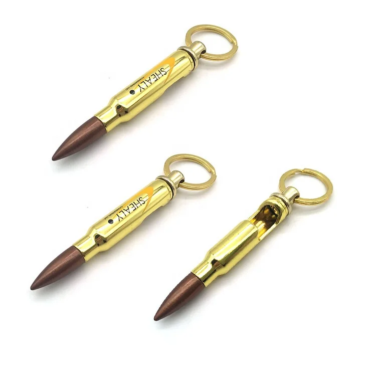 

Cool Design Bullet Bottle Opener Keychain Custom Logo Metal Blank bottle opener, Black, silver, gold, etc.