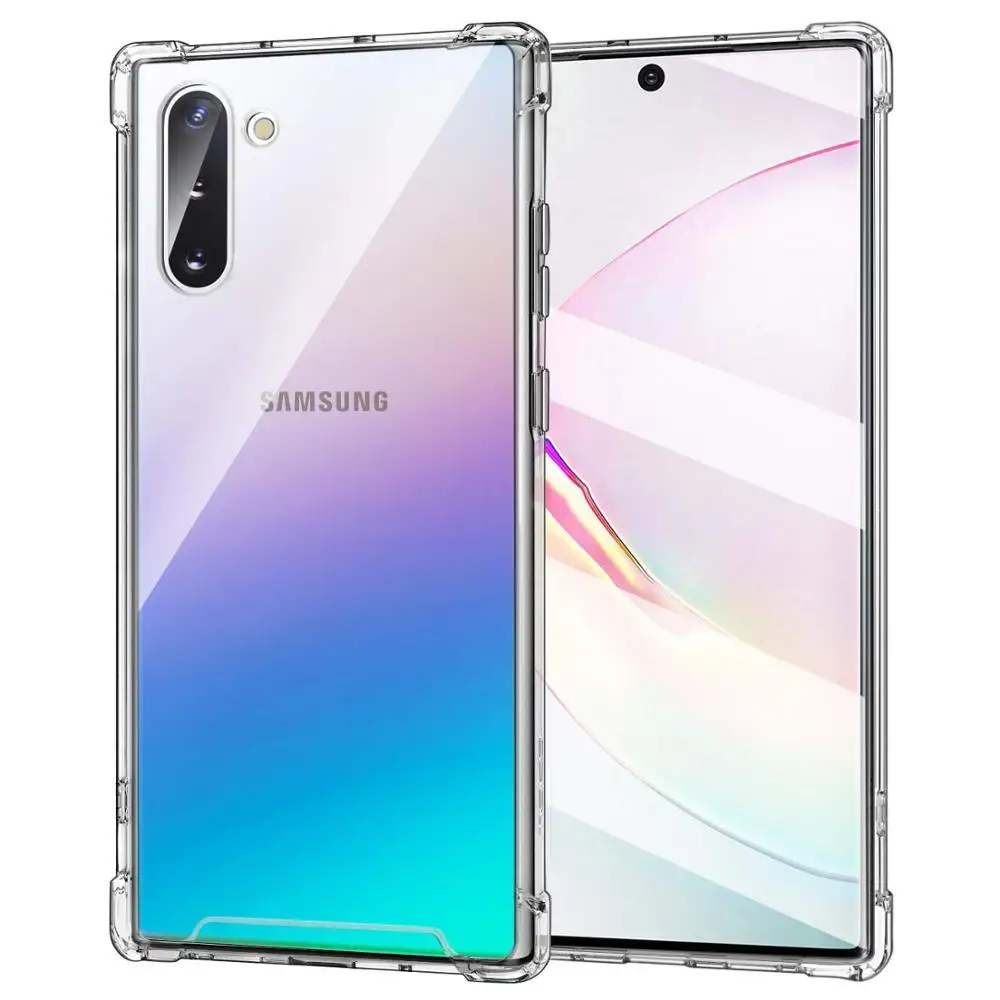 

Anti-scratch HD Clear Transparent Acrylic Case for Samsung Galaxy Note10 10 Pro Ultra Thin Shockproof Cover Fundas, Transparent,black,pink,blue