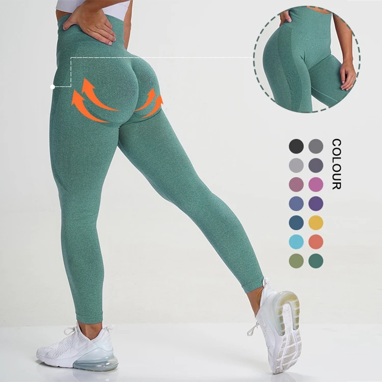 

Trendy Fitness Athletic Squat Proof Leggings Women Smile High Waist Gym Booty Lift Leggings Workout Push Up Gym Yoga Pants, Multicolored