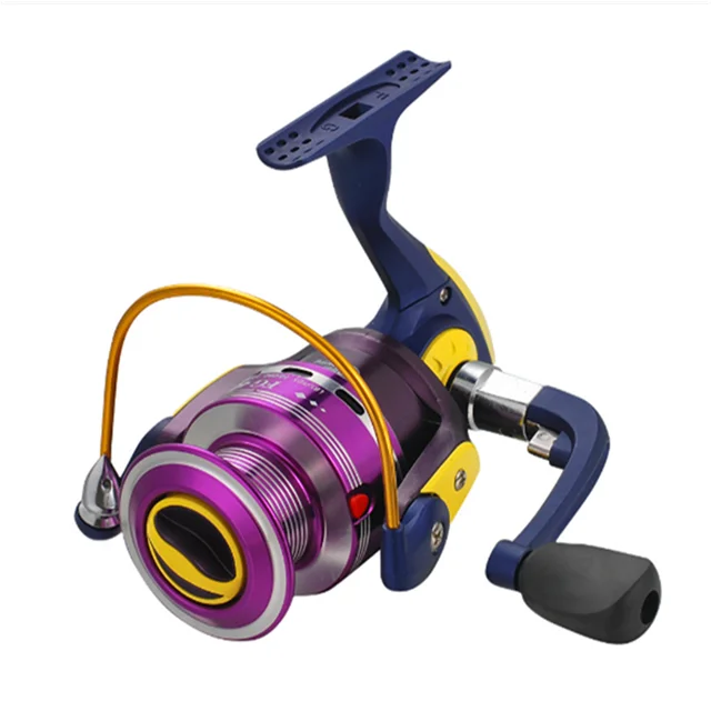 

2000 - 6000 Series Metal Spool Spinning Reels 5.2:1 Gear Ratio 8BB Ball Bearings Carp Trout Tuna Fishing Spinning Reels, Purple+blue+yellow