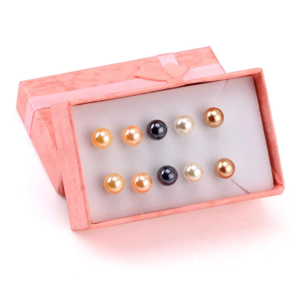 Stainless Steel Jewelry Earring Sets Shell Pearl Ear Stud Elegant Stud Bridal Earrings