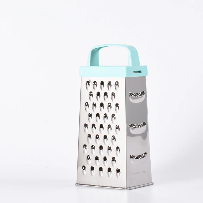 

A1018 Four-Sided Vegetable Grater Stainless Steel Planer Multifunctional Peel Cutter Cooking Gadget Fruit Ginger Garlic Grater, Sky blue