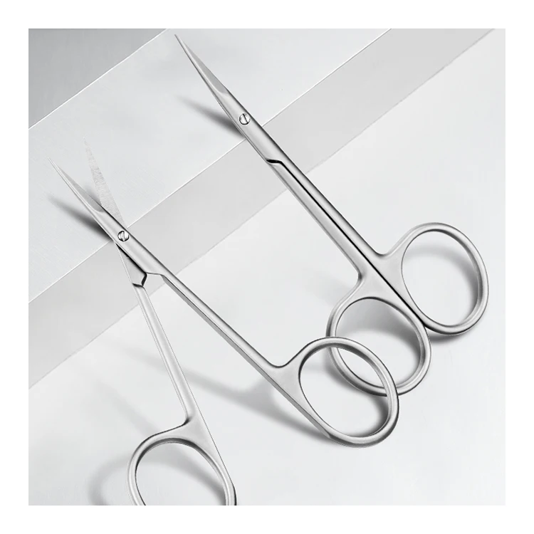 

Wholesale High Quality stainless steel Sharp eyelash cuticle scissors, Silver