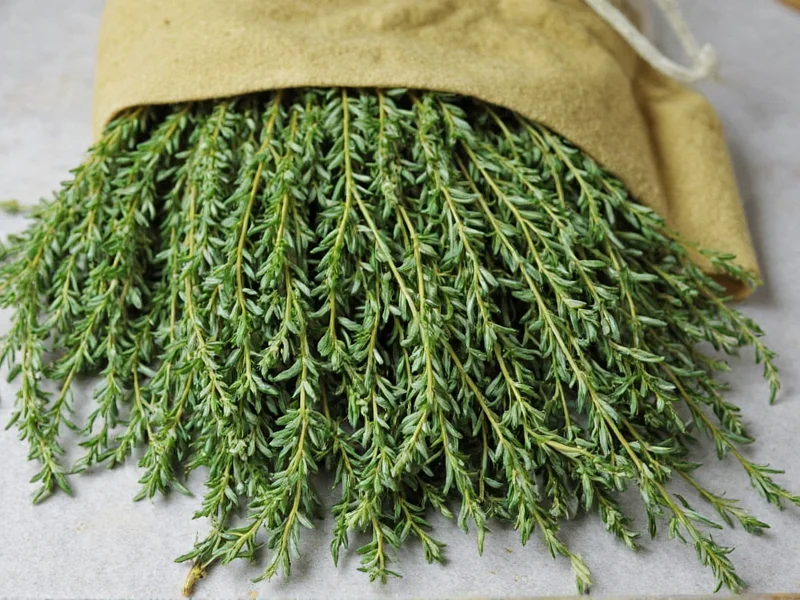 Thymian in einer Pfanne mit Gemüse