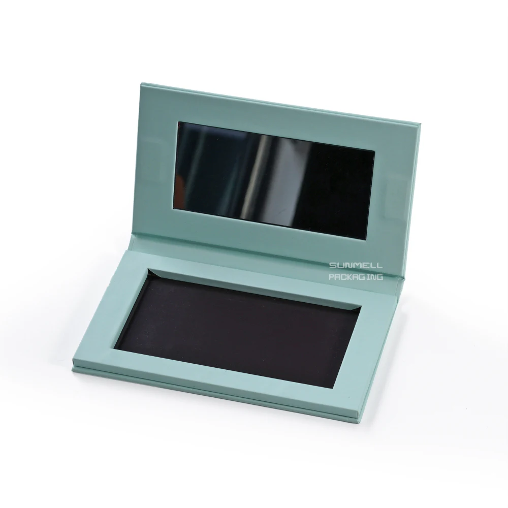 
empty custom logo changeable magnetic cardboard makeup eyeshadow palette packaging 