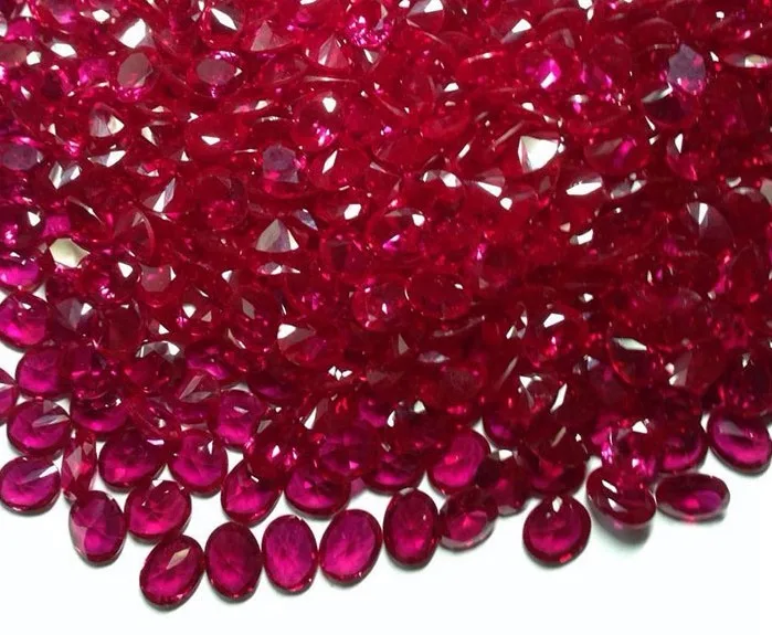 

5# oval shape 15*20mm nature ruby Wholesale ruby stone