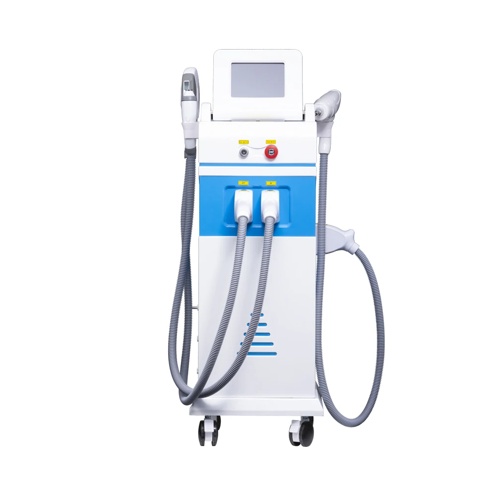 

2021 3 in 1 Professional E-light IPL OPT SHR RF ND YAG Laser Tattoo Removal/Permanent Hair Removal Machine