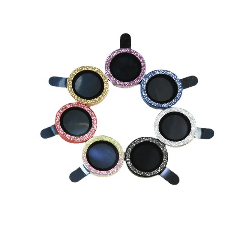 

9H Hardness Glass Glitter Shiny Camera Lens Protector for iPhone 11 12 13 14 Camera Flim Cover for iPhone 12 Mini 13 Mini