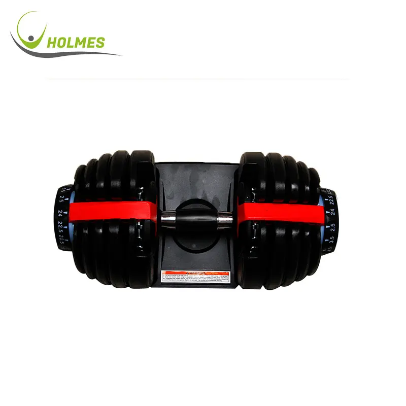 

25lbs Adjustable Dumbbell Set from China for Bodybuilding, Black+red