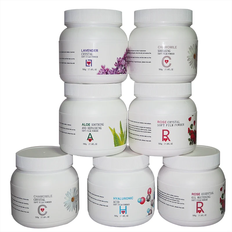

XBY Low MOQ OEM Private Label 500ml Chamomile Rose Aloe Vera Lavender Jelly Face Mask Powder Facial Hydro Jelly Mask Powder