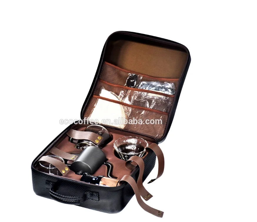 Q New V60 Coffee Travel Bag Drip Coffee Set Coffee Grinder Scale With