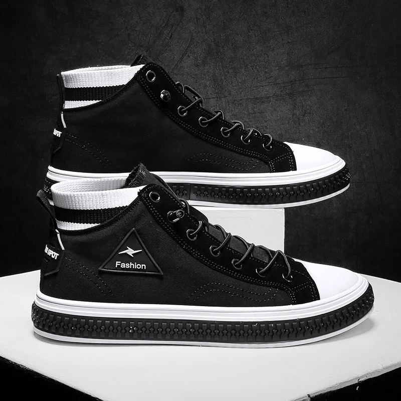 

2020 Four seasons high top casual shoes Korean style single shoes student trendy men's shoes