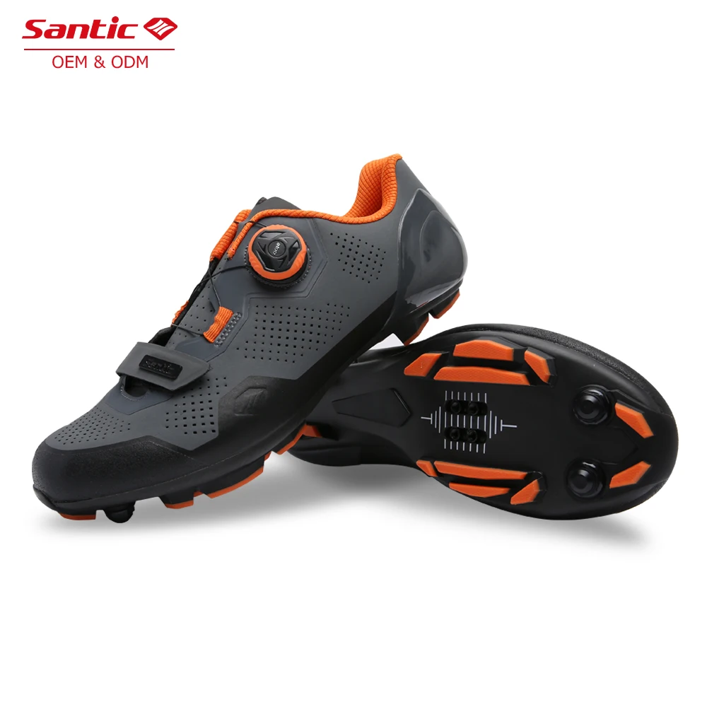 
Santic OEM carbon fiber mountain bike shoes SPD bicycle men MTB shoes cycling shoes 