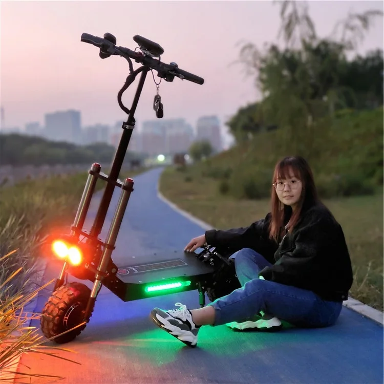 

New Products 11 Inch 5600W 60V Double Brake Foldable Electric Scooter Adult 2 Wheel Electric scooters with seat, Customized scooters