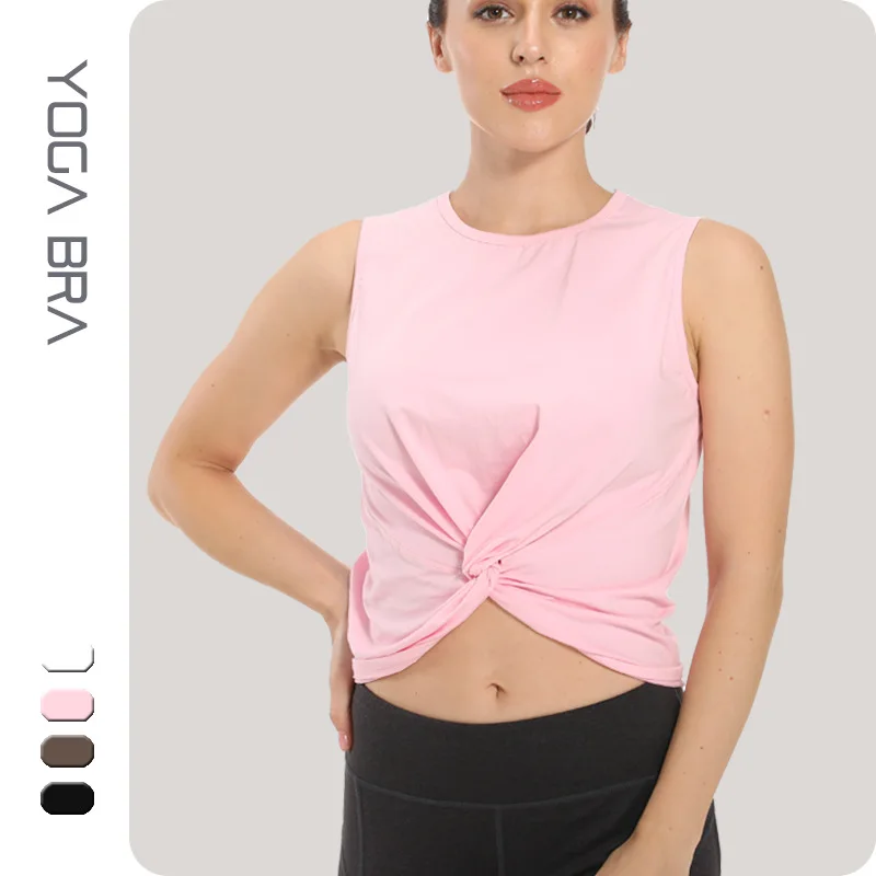 

Wholesale Fashion Girls Quick Dry Breathable Sportswear Sleeveless Ladies Yoga Tops Fitness Yoga Wear, Customized colors