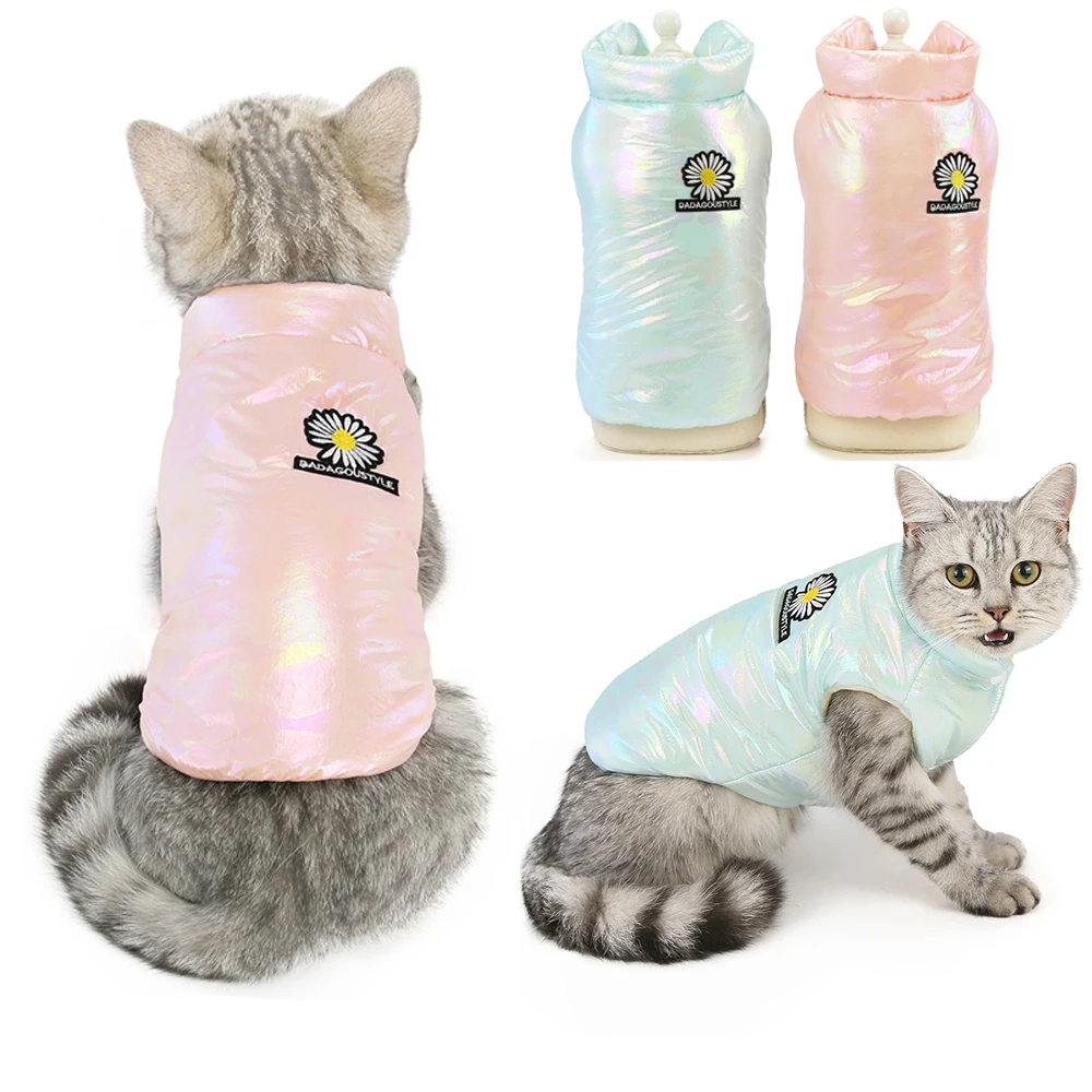 

Cat Clothes Winter Warm Clothes for Small Medium Cats Dogs Kitty Kitten Coat Jackets Cat Dog Costumes Pet Clothing Outfits Gatos, Pink, blue