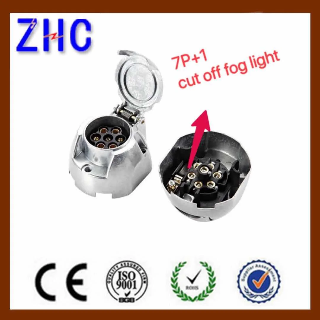 
European Type Aluminum12V 7 Pin commercial car Trailer Plug 