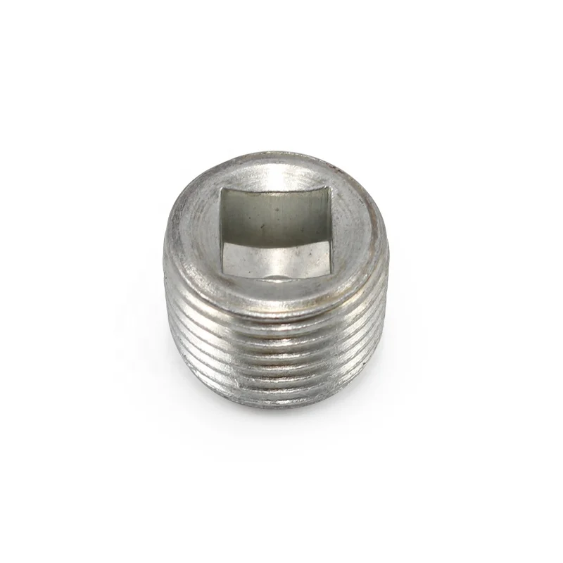 

090-019 3/8-18 Square head pip plug oil drain plug sump plug, Silver