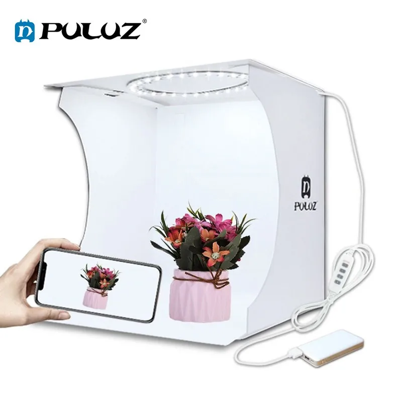 

PULUZ 30cm Folding Portable Ring Light Mini Photo Studio Box Shooting Tent Box Tabletop Photography Photo Studio Light Box