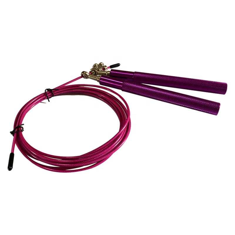 

New type of steel wire rope skipping training for male and female students aluminum handle speed rope skipping fitness rope skip, Black, blue, red, purple