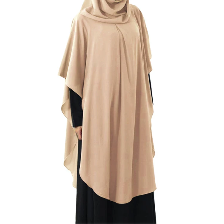 

Modest Hooded Women Hijab Jilbab Khimar One Pieces Amira Arab Overhead Prayer Niqab Burqa Long Tops Shirts For Muslim Woman