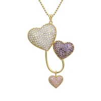 

YMnecklace-01105 xuping fashion women wholesale heart shaped pendant long necklace