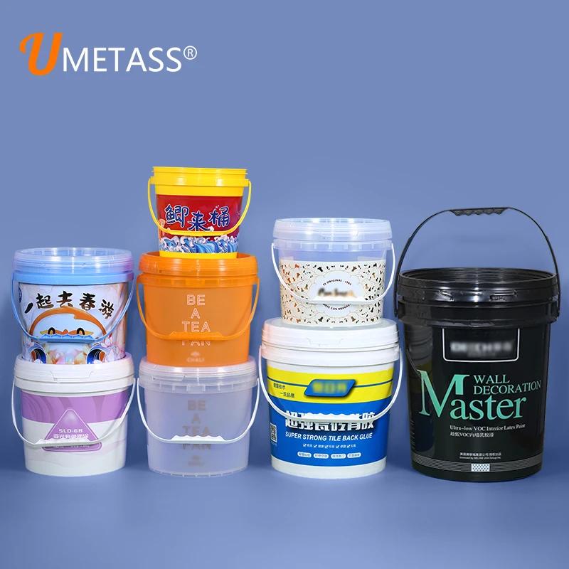 

Outdoor 5Liter Plastic Water Bucket With Lid Handle Seaside Beach Pails Kids Customized Buckets